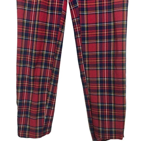 Zara Gingham Checked Flared Pants Plaid High Waisted Size Small - Picture 9 of 16